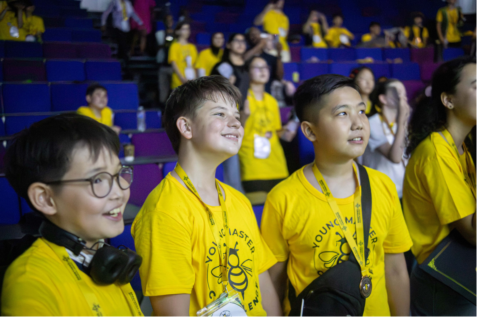 Young Master students at an English competition event
